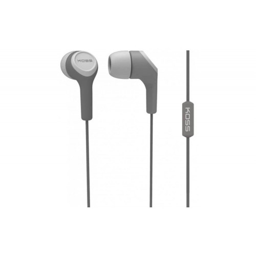 Навушники KOSS KEB15i Grey, Mini jack (3.5 мм), вакуумні, мікрофон на дроті, кабель 1.2 м